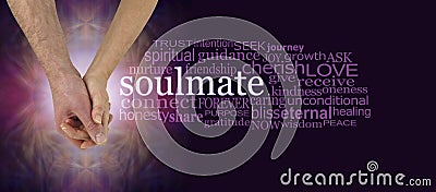 Soulmates Hand in Hand Word Cloud Stock Photo