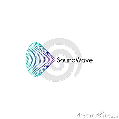 Sound Audio music wave logo design. Music sound icon illustration Vector Illustration