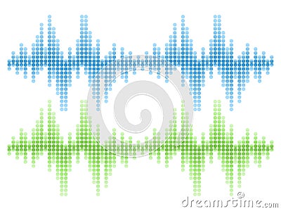 Sound Audio Wave Vector Set Vector Illustration