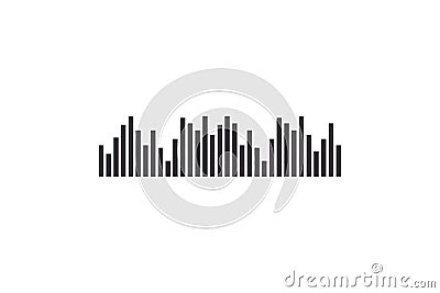 Sound bars logo design Stock Photo