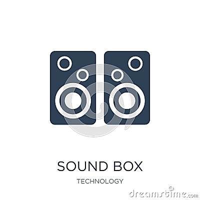 sound box icon in trendy design style. sound box icon isolated on white background. sound box vector icon simple and modern flat Vector Illustration