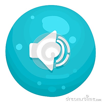 Sound button and progress-bar, bright different form of button for games and app. Vector Illustration