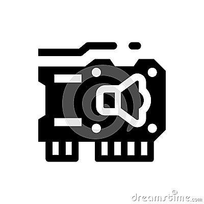 Sound card icon Vector Illustration
