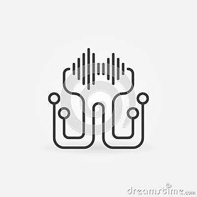 Sound Design linear vector concept icon Vector Illustration