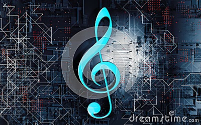 Sound engineering and dubstep music concept.Create music design Cartoon Illustration