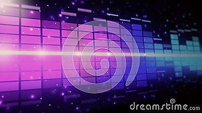 Sound equalizer. Wave pattern of music sounds element on monitor screen Stock Photo