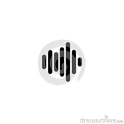 Sound Frequency icon and simple flat symbol for web site, mobile, logo, app, UI Vector Illustration