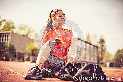 Sound on and go run. Stock Photo