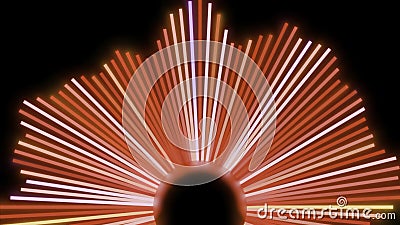 Sound graphic equalizer flashing lights, seamless loop. Design. Display of audio equalizer futuristic pattern. Stock Photo
