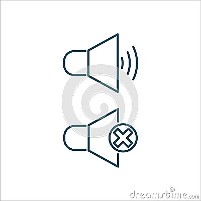 Sound Icon Vector Line Art Vector Illustration