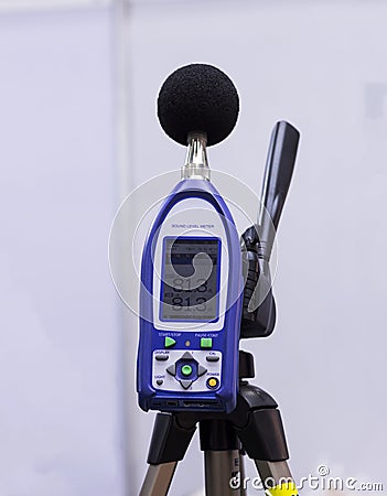 A sound level meter and analyzer Stock Photo