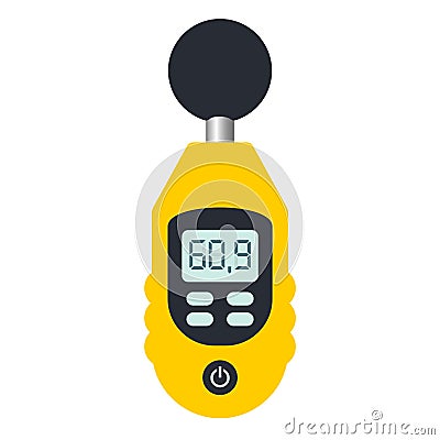 Sound level meter, noise measuring tool Vector Illustration