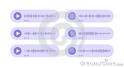 Sound massage waves. Soundtrack voice equalizer. Vector illustration Vector Illustration