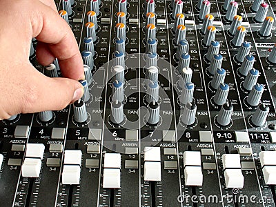 Sound mixer Stock Photo