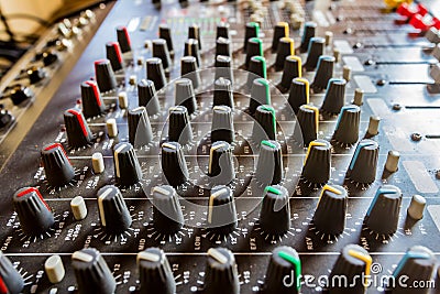 Sound mixer console Stock Photo