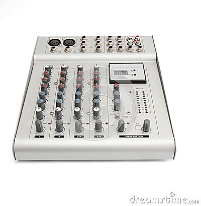 Sound mixer console isolated Stock Photo