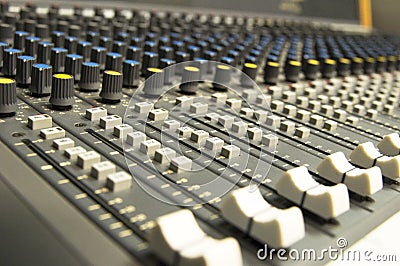 Sound and Music Mixer Stock Photo