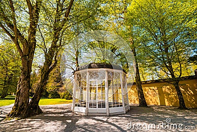 The `Sound of music` pavillion in Helbrunn park, Salzburg, Austria Editorial Stock Photo