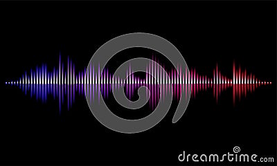 Sound radio wave light vector background Vector Illustration