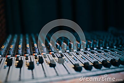 Sound remote board. Stock Photo