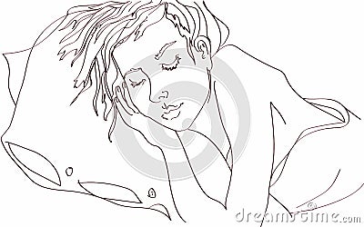 sleeping girl. Stock Photo