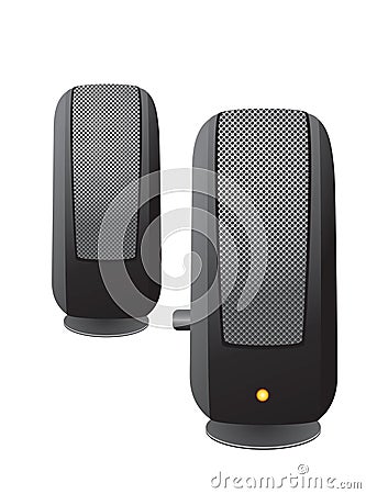 Sound speaker for the computer. Vector Illustration