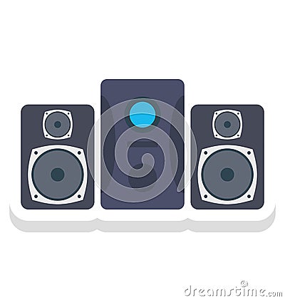 Sound System, Music System Vector Icon that can be easily modified or edit Vector Illustration