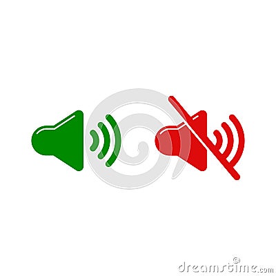 Sound volume icon vector sign on white background Stock Photo