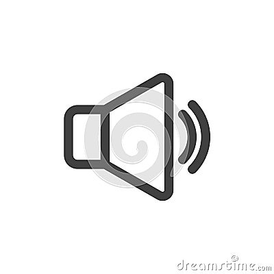 Sound volume line icon Vector Illustration