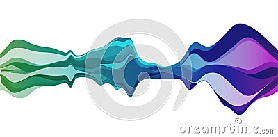 Sound wave amplitude audio design. Music waveform vector background equalizer Vector Illustration