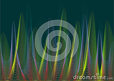 Sound wave background Vector Illustration