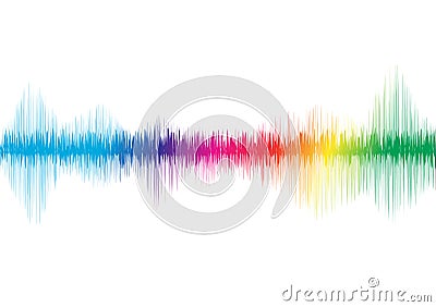 Sound wave, Equalizer, spectrum glowing musical concepts, light Vector Illustration