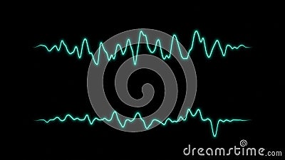 Sound wave line signal. Waveform audio spectrum. FUI, HUD element Stock Photo