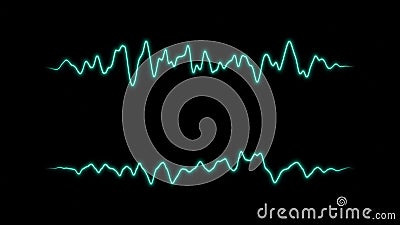 Sound wave line signal. Waveform audio spectrum. FUI, HUD element Stock Photo
