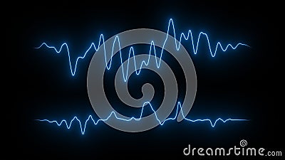 Sound wave line signal. Waveform audio spectrum. FUI, HUD element Stock Photo