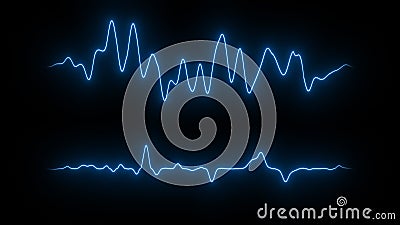Sound wave line signal. Waveform audio spectrum. FUI, HUD element Stock Photo