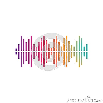 sound wave music logo vector Vector Illustration