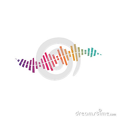 sound wave music logo vector Vector Illustration