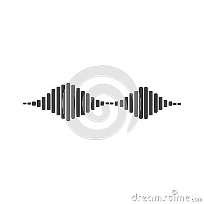 sound wave music logo Cartoon Illustration