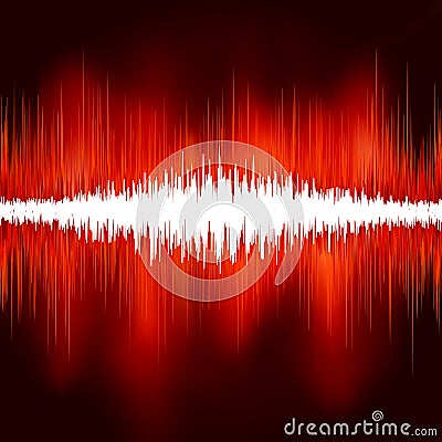 Sound waves on black background. EPS 8 Vector Illustration