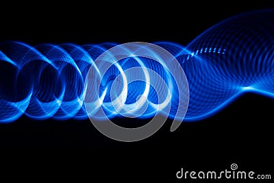 Sound waves in the dark Stock Photo