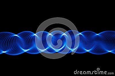 Sound waves in the dark Stock Photo