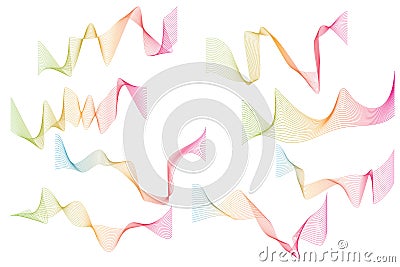 Sound waves vector illustration Cartoon Illustration