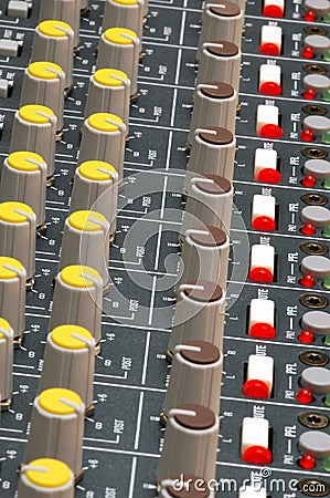 Soundboard close-up Stock Photo