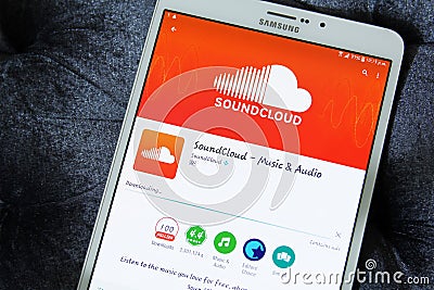 Soundcloud app Editorial Stock Photo