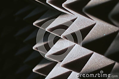 Soundproof panel of polyurethane foam Stock Photo