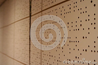 Soundproof wall in a bandroom Stock Photo