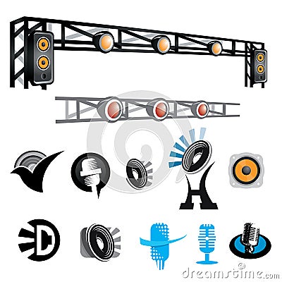 Sounds Entertainment Vector Illustration