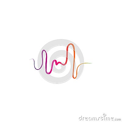 soundwave illustration logo icon vector template Vector Illustration