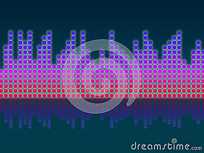 Soundwaves Background Means Making Music And DJing Stock Photo